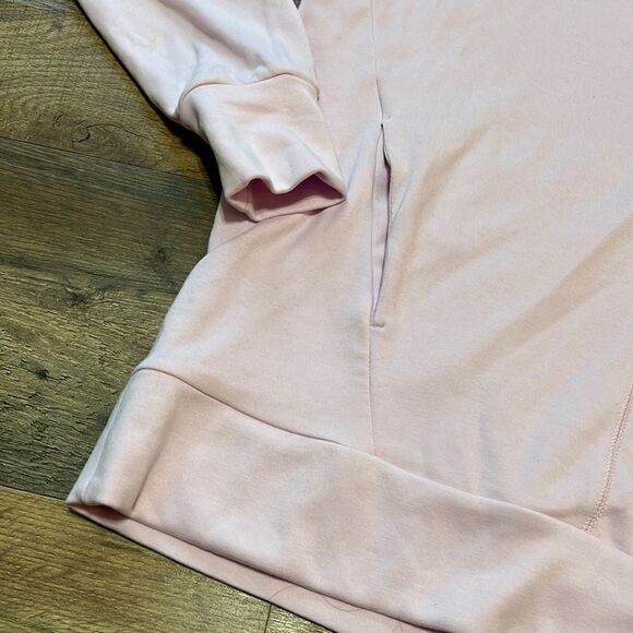 Fabletics V Neck Sweatshirt Women’s S PINK Yoga Gym Oversized Baggy Fit pockets - Picture 2 of 3